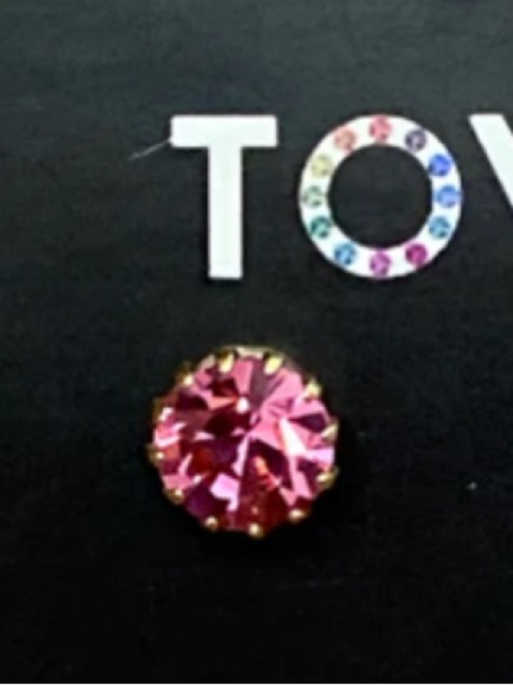 NWT TOVA CHRISLEY STUDS GOLD/ROSE CHAMPAGNE - Picture 3 of 16